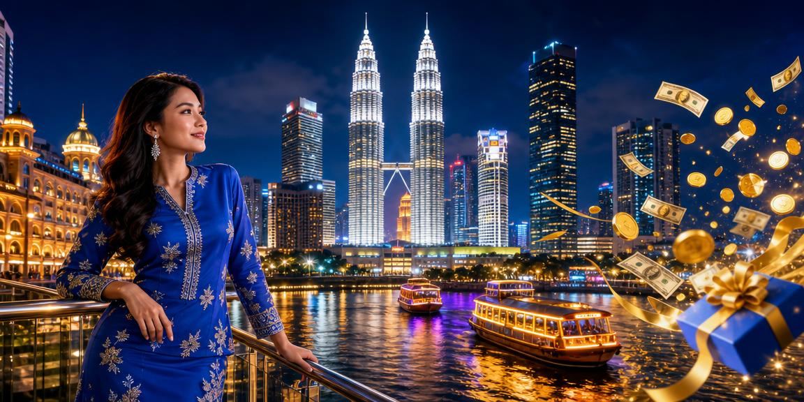 Pemain wanita Malaysia menerima bonus selamat datang magnum4d dengan gaya baju kurung di Kuala Lumpur