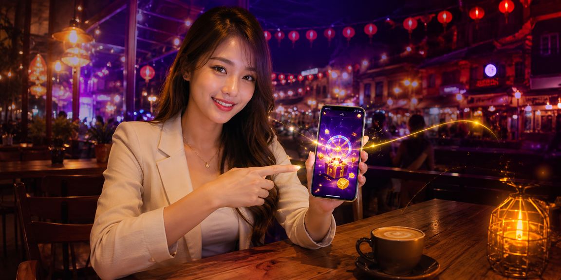 Pemain mengakses program VIP magnum4d melalui telefon pintar di Melaka